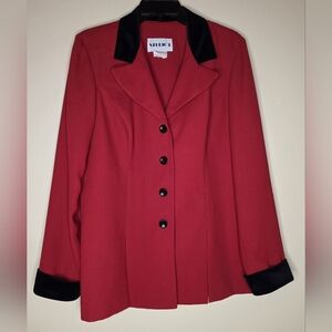 Studio 1 Women's Vintage Red Button Up Jacket Size 12